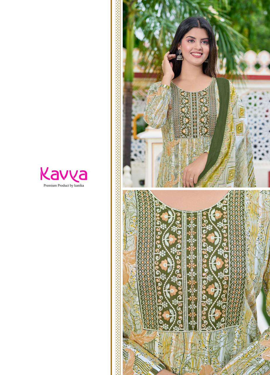 pashmina vol 2 by kavya kanika unique designs neck work kurti with pant and dupatta premium quality catalog 