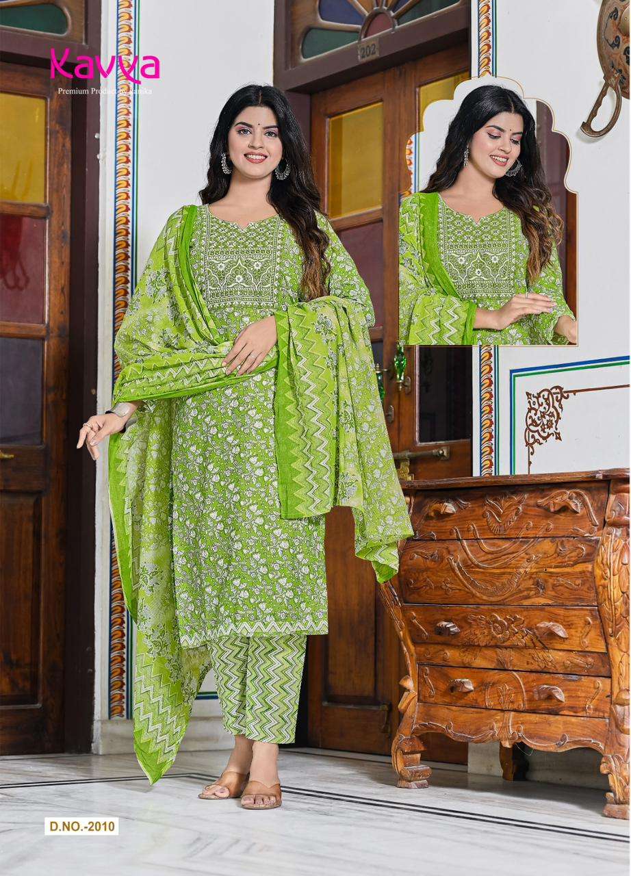pashmina vol 2 by kavya kanika unique designs neck work kurti with pant and dupatta premium quality catalog 