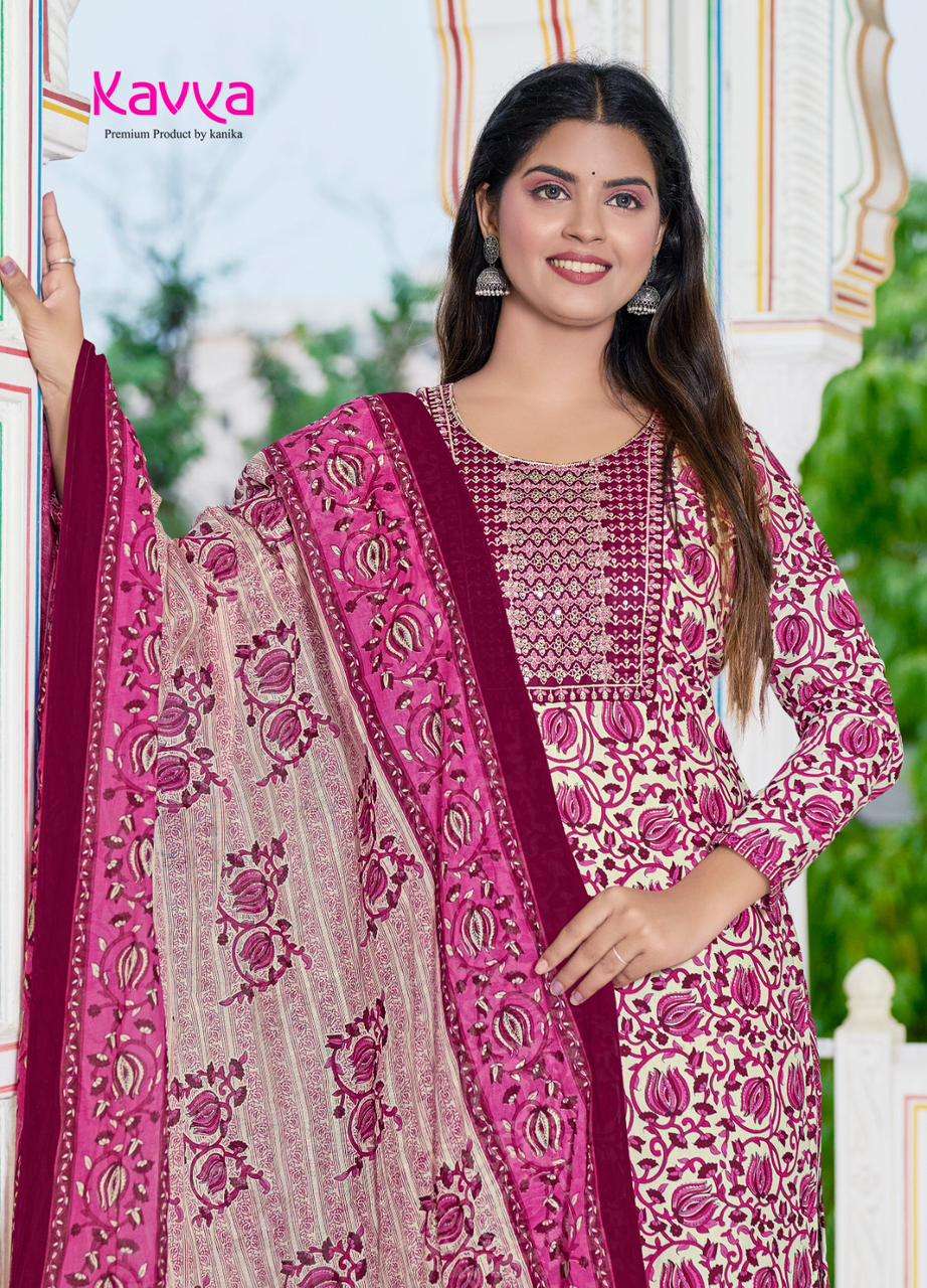 pashmina vol 2 by kavya kanika unique designs neck work kurti with pant and dupatta premium quality catalog 