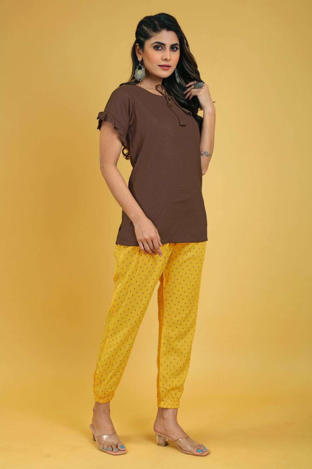 pr 1230-1231 fancy cord set casual wear readymade women top bottom 