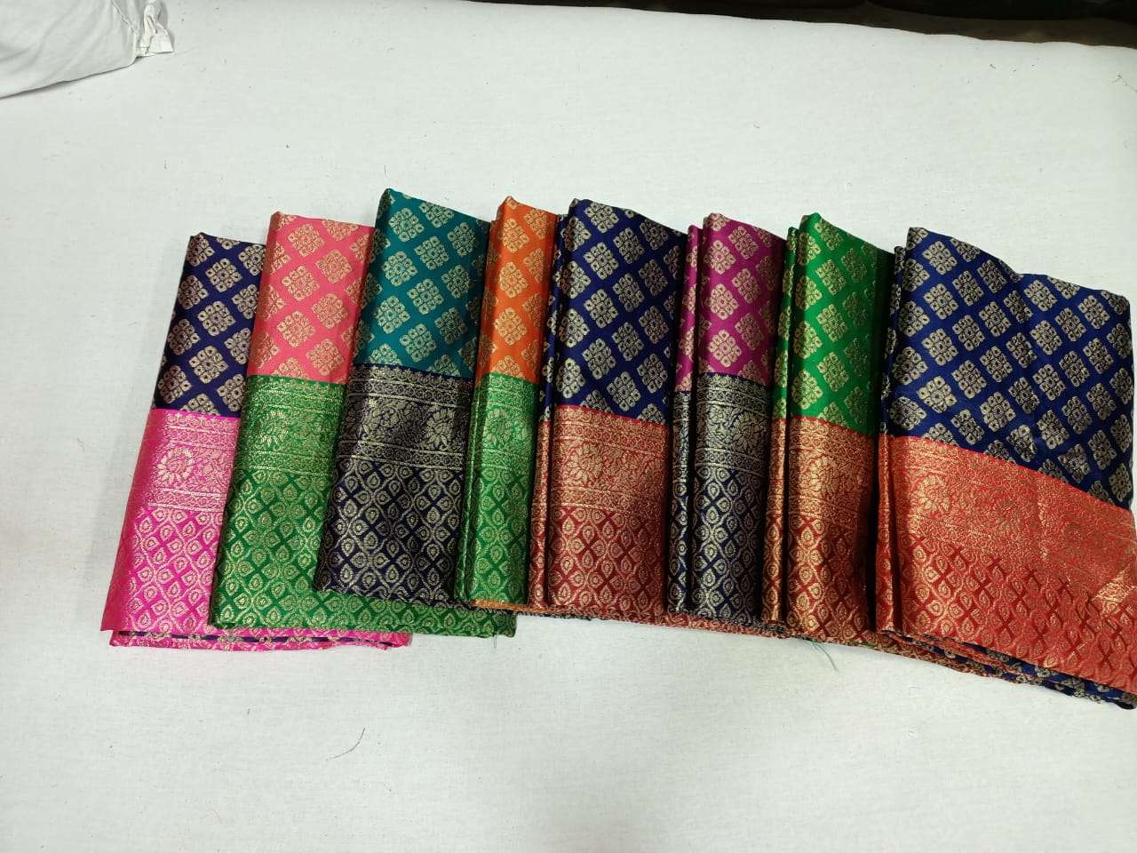 pr kota silk wedding wear color matching sarees with blouse wholesaler 