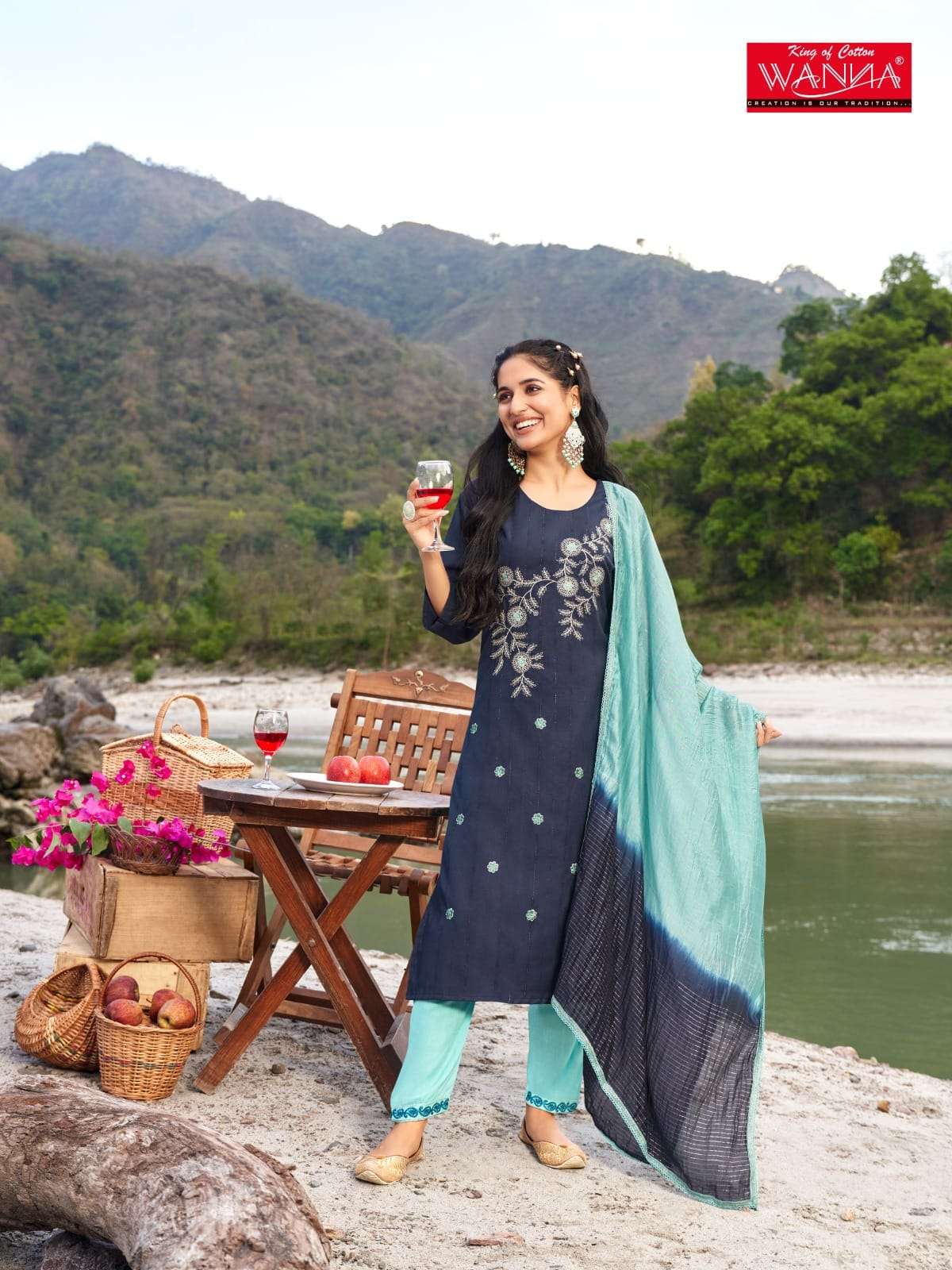 wanna present imara fancy designer thread work kurti with pant and dupatta catalog