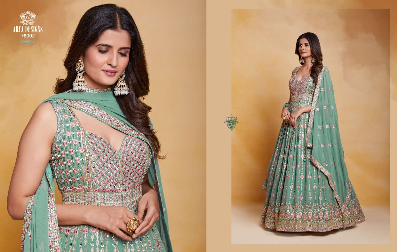 zoya vol 4 by arya designs fantastic designer function wear readymade long gown with dupatta catalogue 
