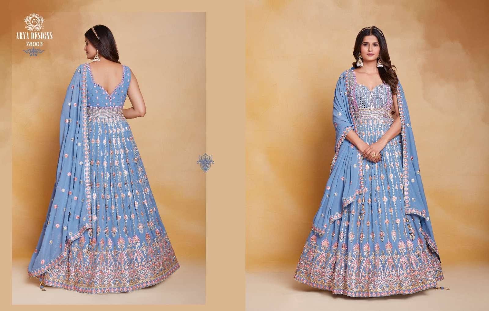 zoya vol 4 by arya designs fantastic designer function wear readymade long gown with dupatta catalogue 