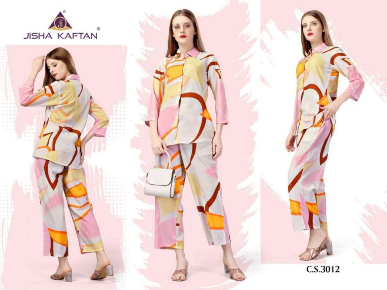 jelite jisha co-ord set vol 2 fancy front open fullstitch tunic with pant set cord set