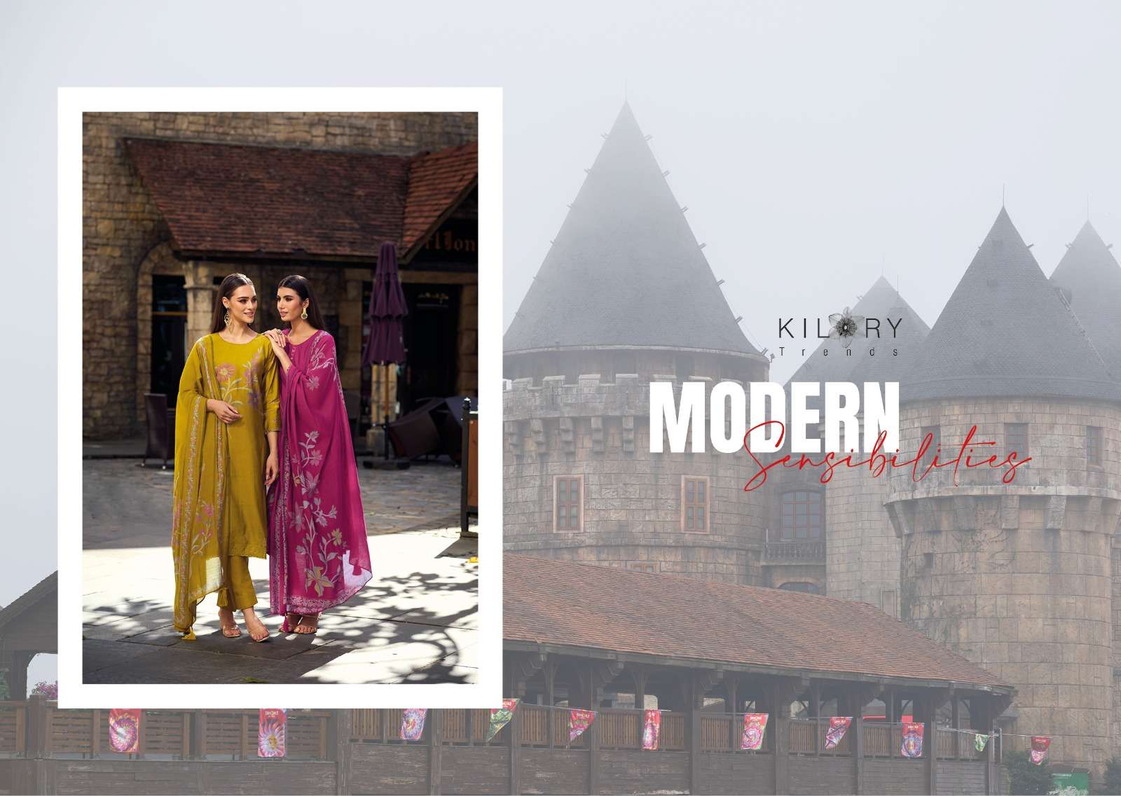 kilory trends launch zarina floral digital print fancy work salwar kameez wholesaler 