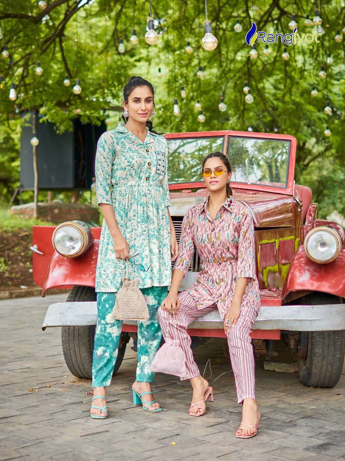 rangjyot present avanta fancy cord set amazing work fullstitch tunic with pant