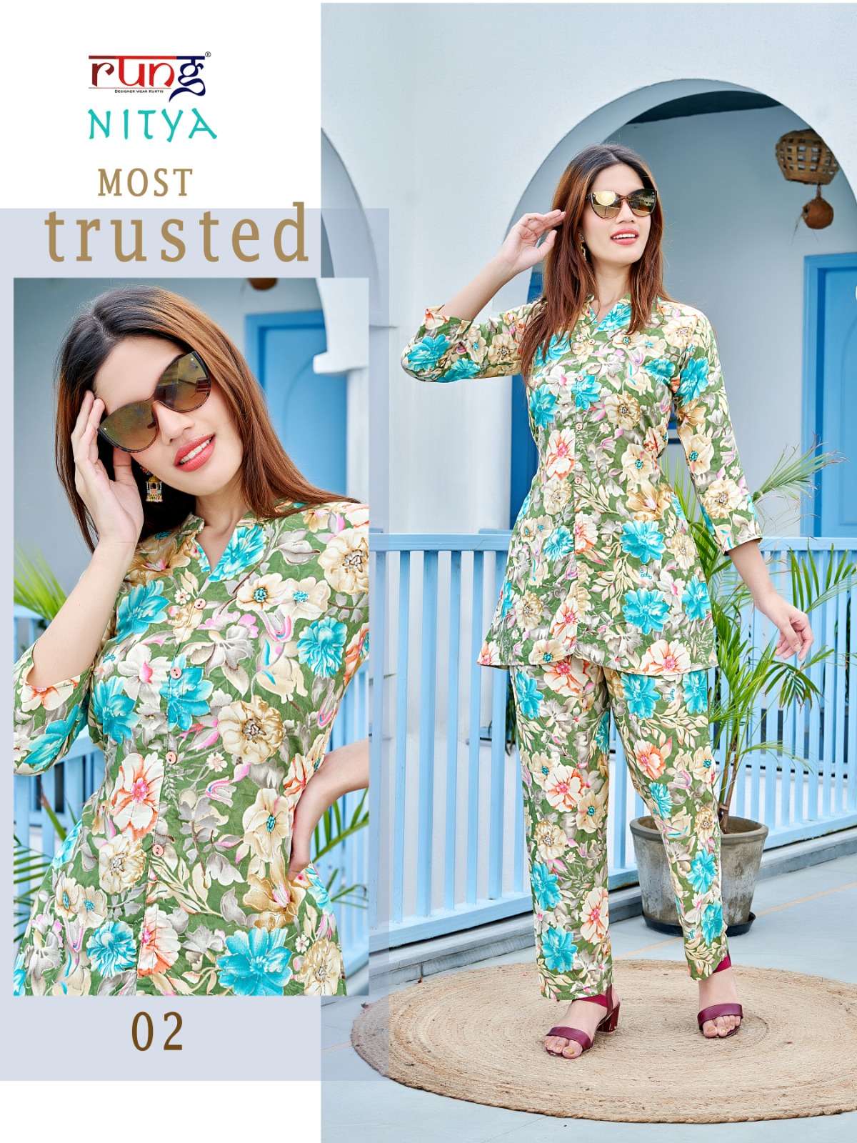 rung present nitya fancy cord set amazing front open tunic with pant catalog