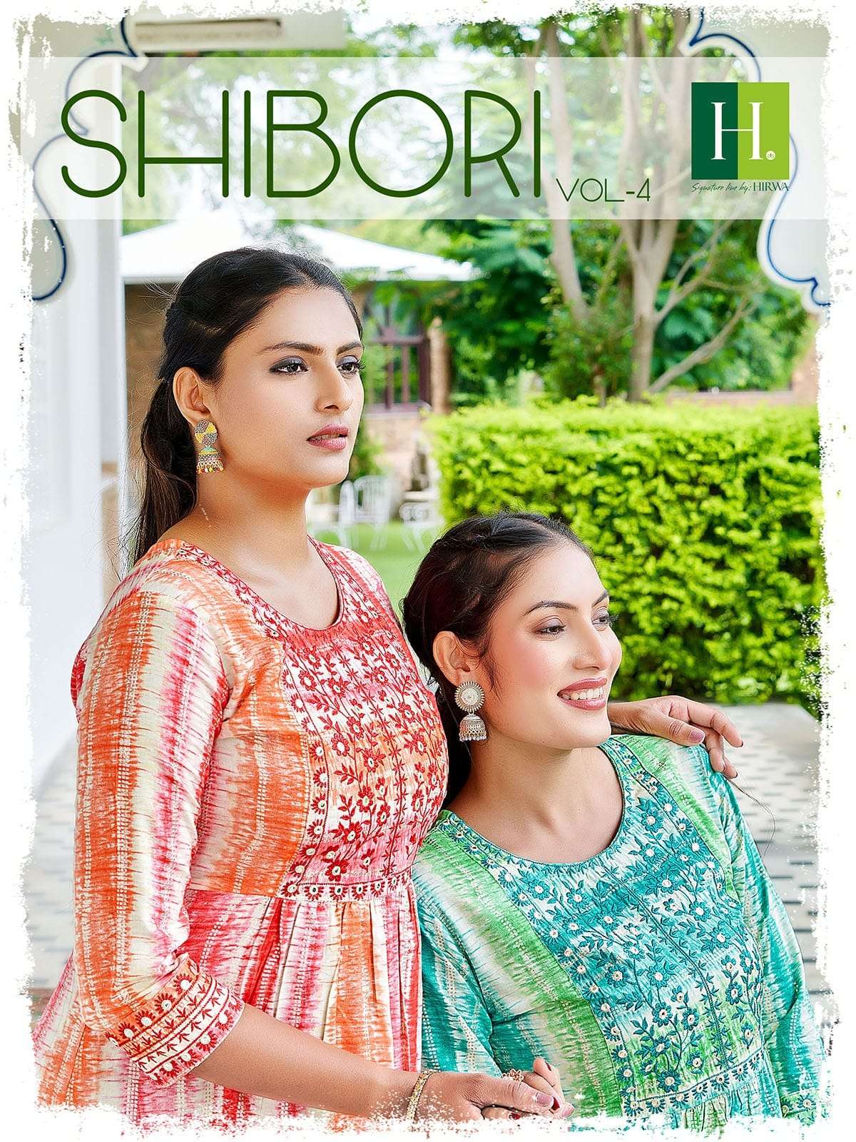 shibori vol 4 by hirwa amazing fancy nayra cut kurti catalog
