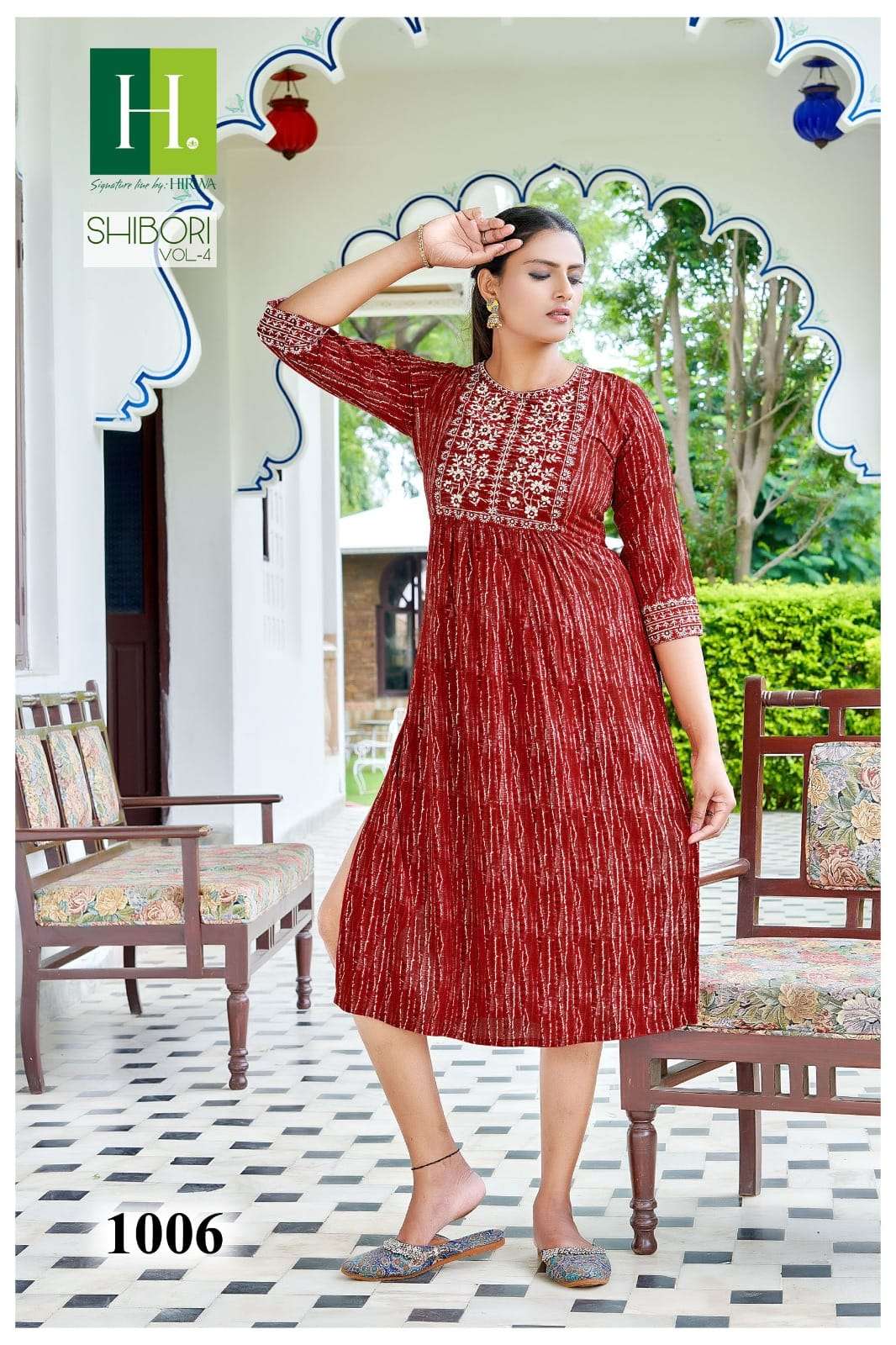 shibori vol 4 by hirwa amazing fancy nayra cut kurti catalog