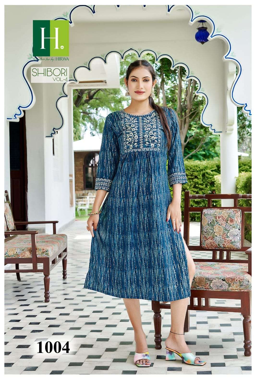 shibori vol 4 by hirwa amazing fancy nayra cut kurti catalog