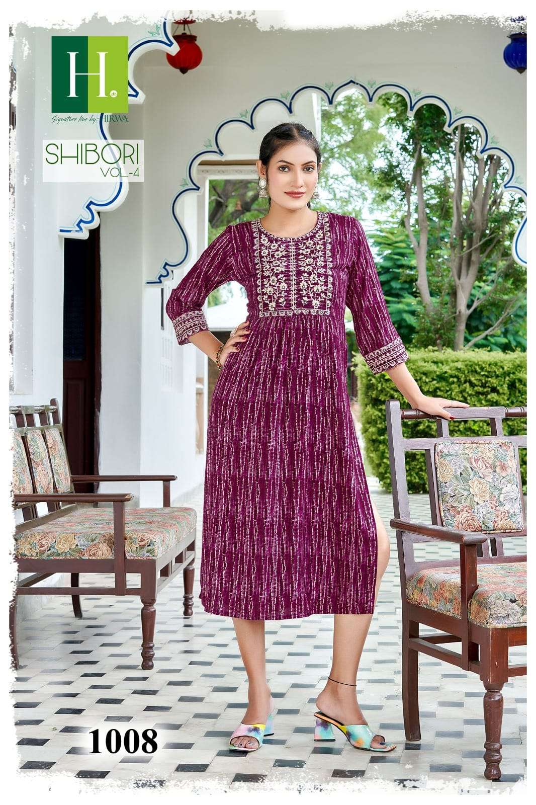 shibori vol 4 by hirwa amazing fancy nayra cut kurti catalog
