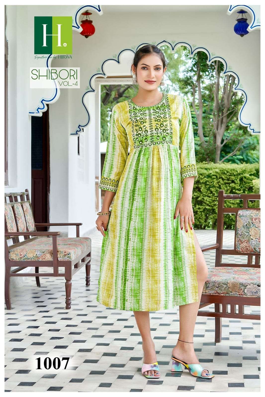 shibori vol 4 by hirwa amazing fancy nayra cut kurti catalog