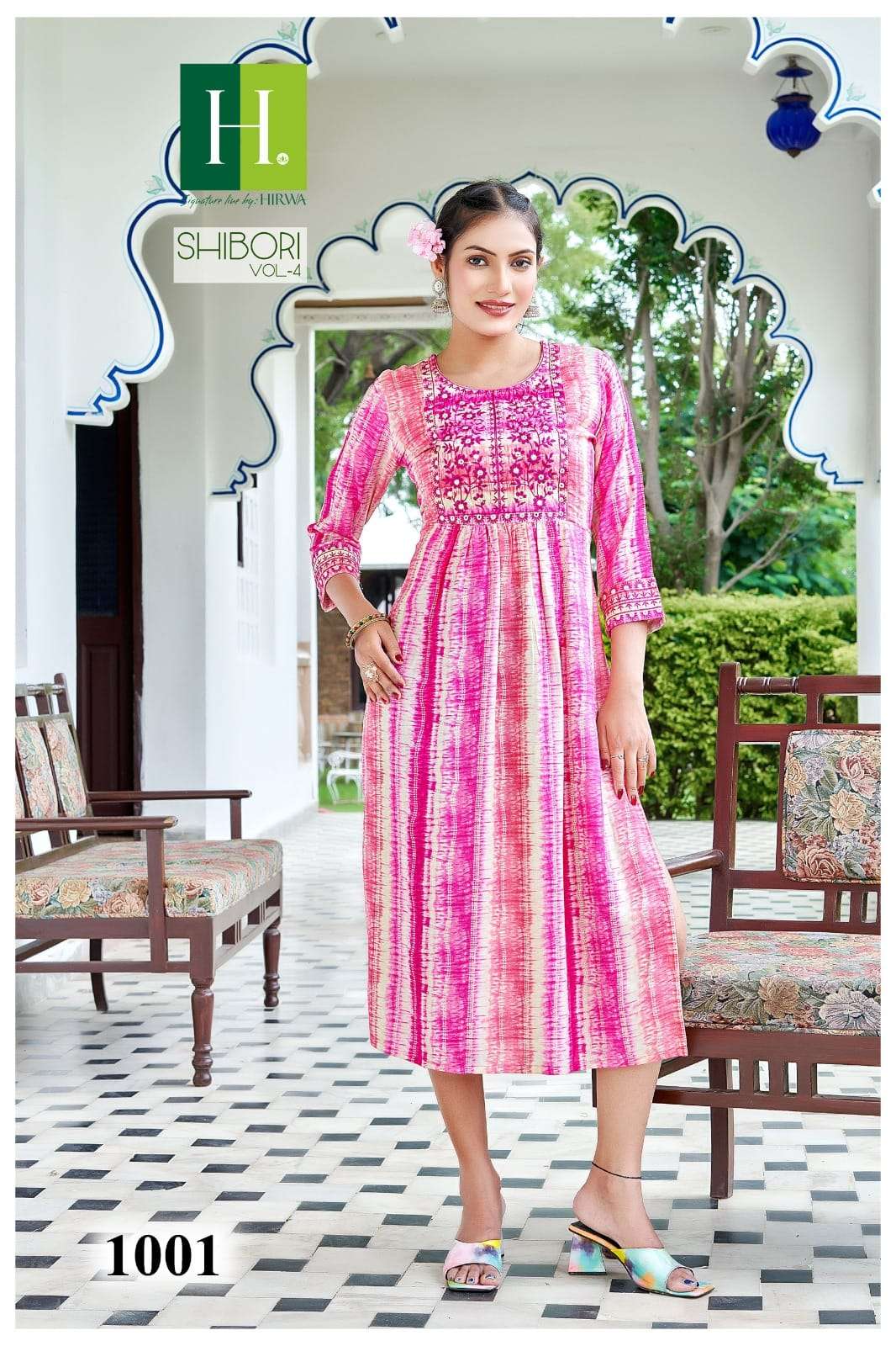 shibori vol 4 by hirwa amazing fancy nayra cut kurti catalog