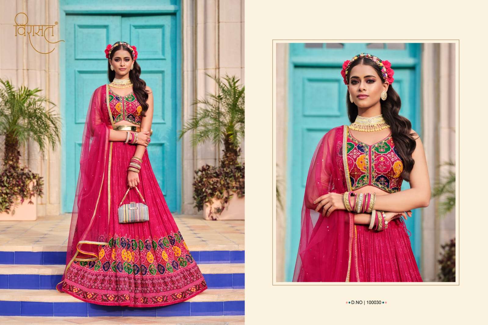 virasat present saanvi beautiful digital print with work readymade lehenga choli catalog