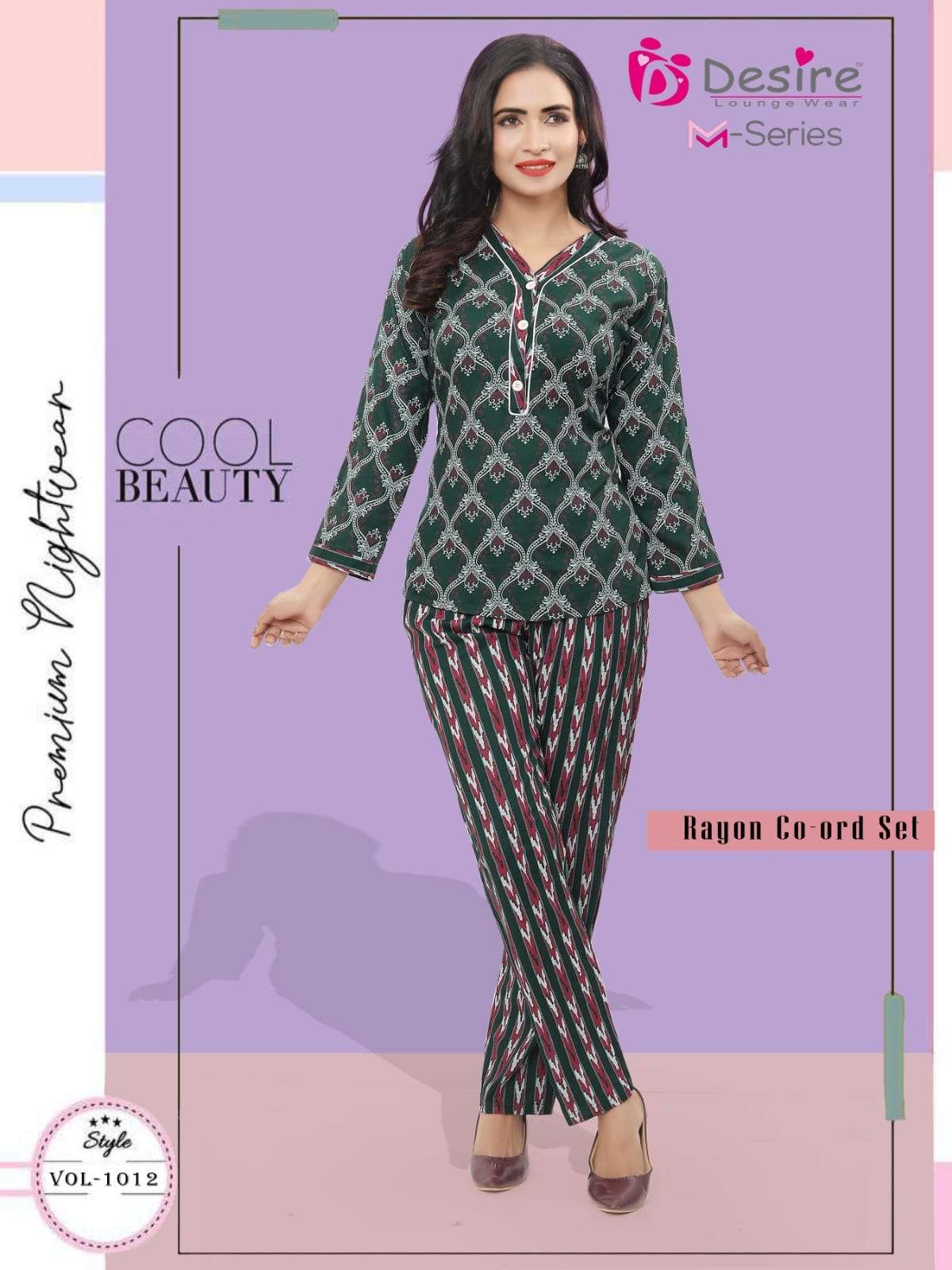 desire rayon co-ord set readymade night wear for women catalog