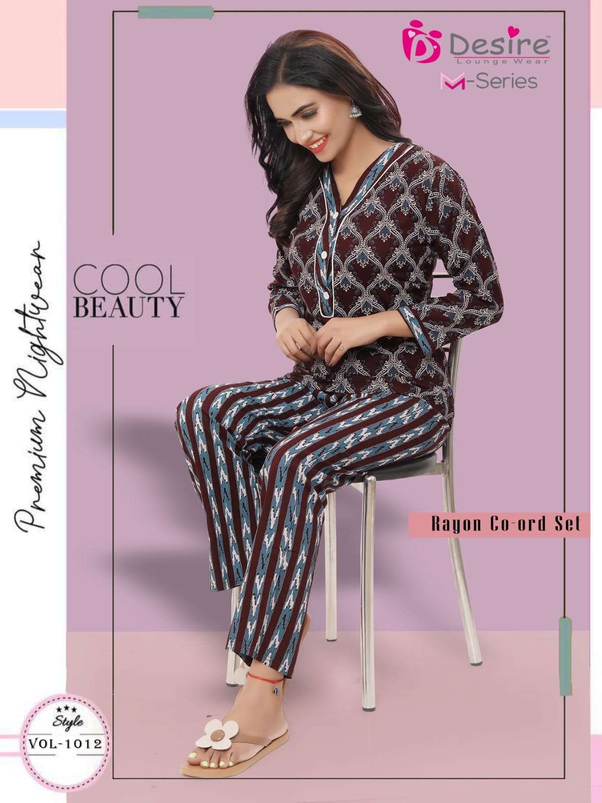 desire rayon co-ord set readymade night wear for women catalog