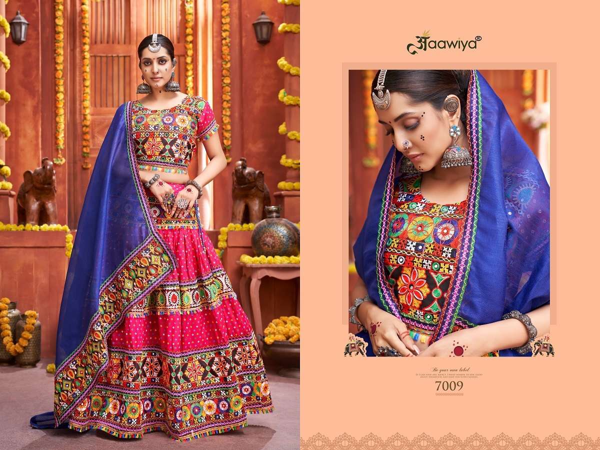 glorious rani color navratri special single chaniya choli 7009 rajwadi vol 4 by aawiya