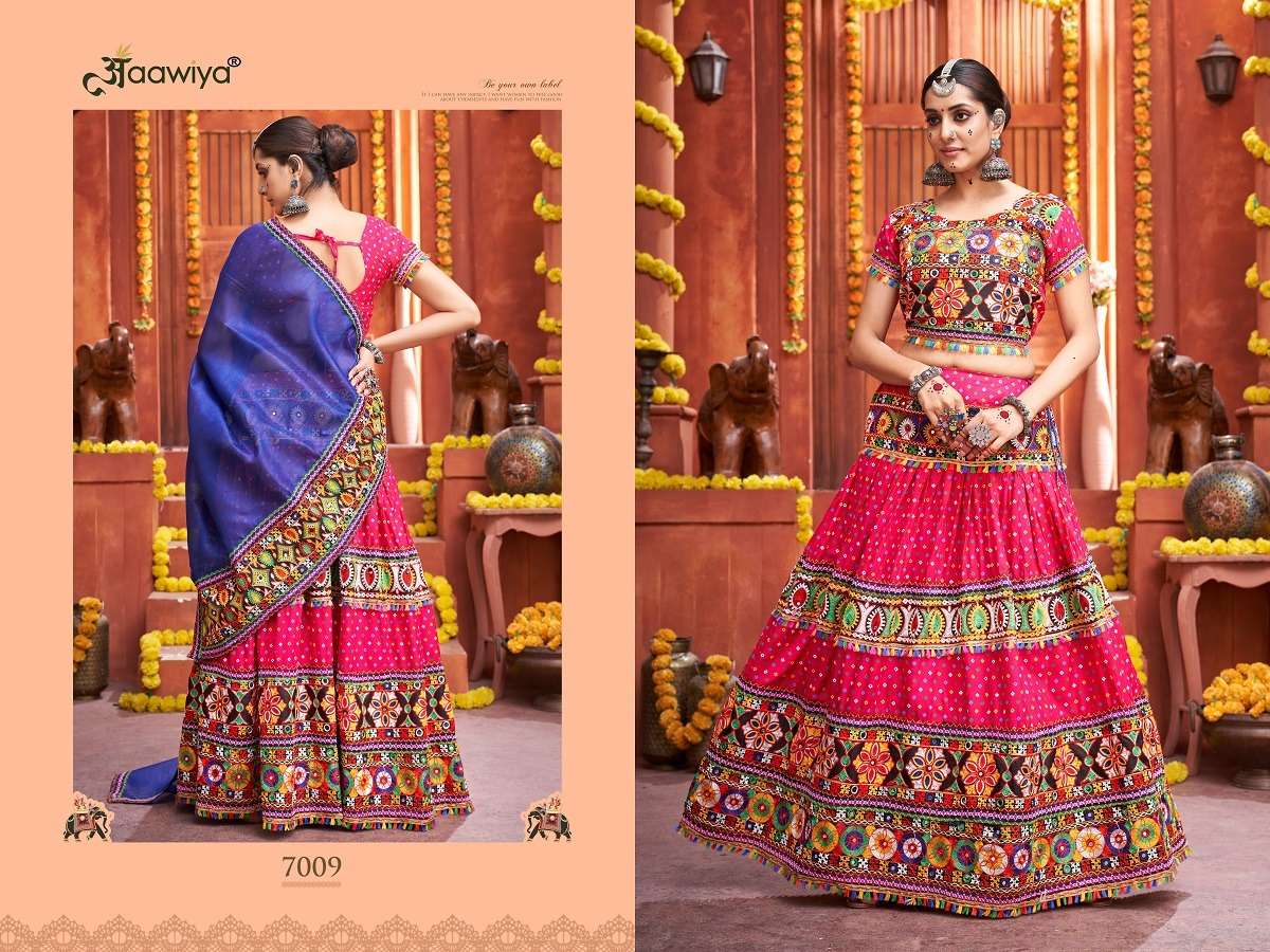 glorious rani color navratri special single chaniya choli 7009 rajwadi vol 4 by aawiya