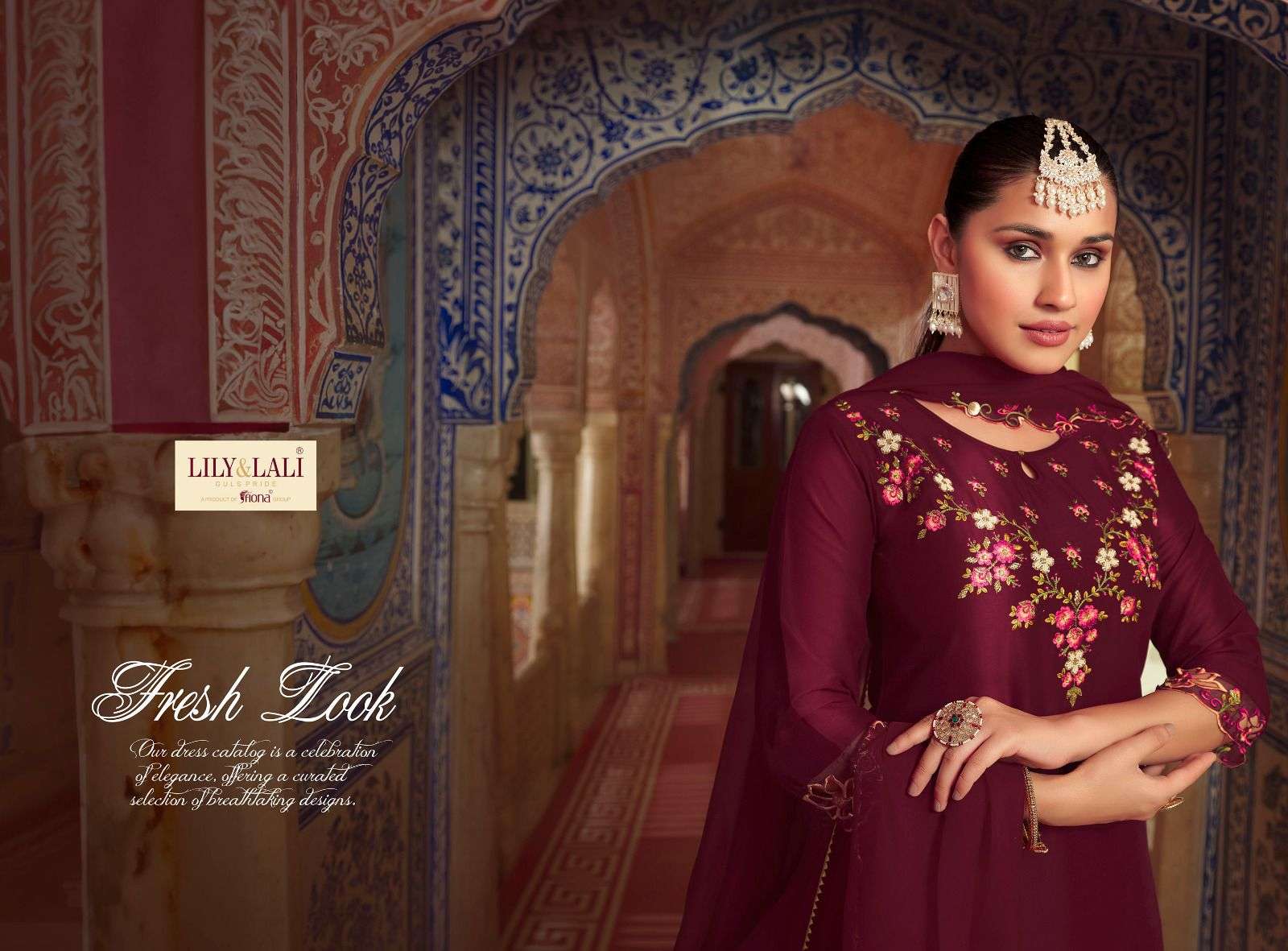 lily & lali present mirror elegance festive wear fabulous work readymade salwar kameez catalog