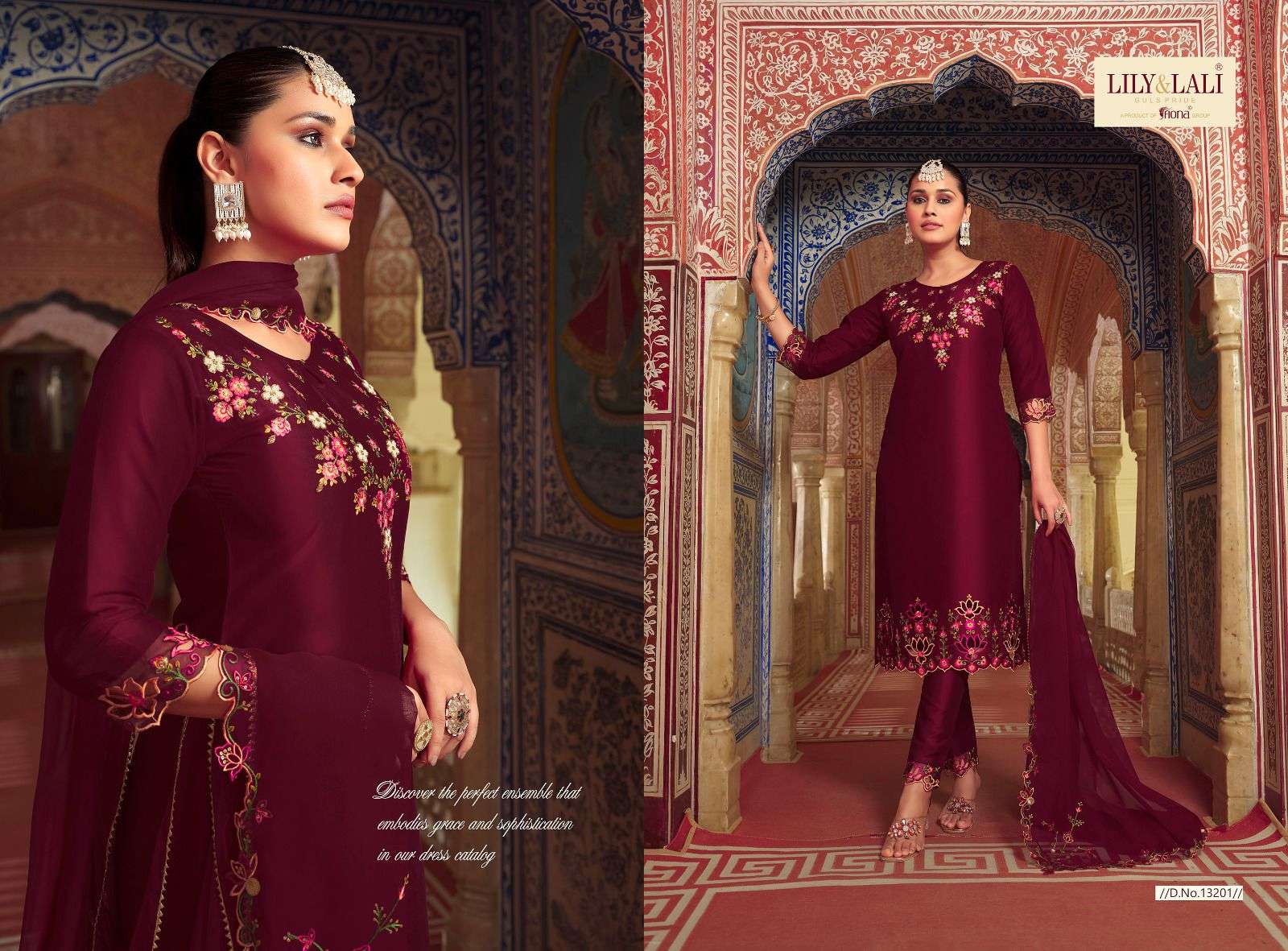 lily & lali present mirror elegance festive wear fabulous work readymade salwar kameez catalog