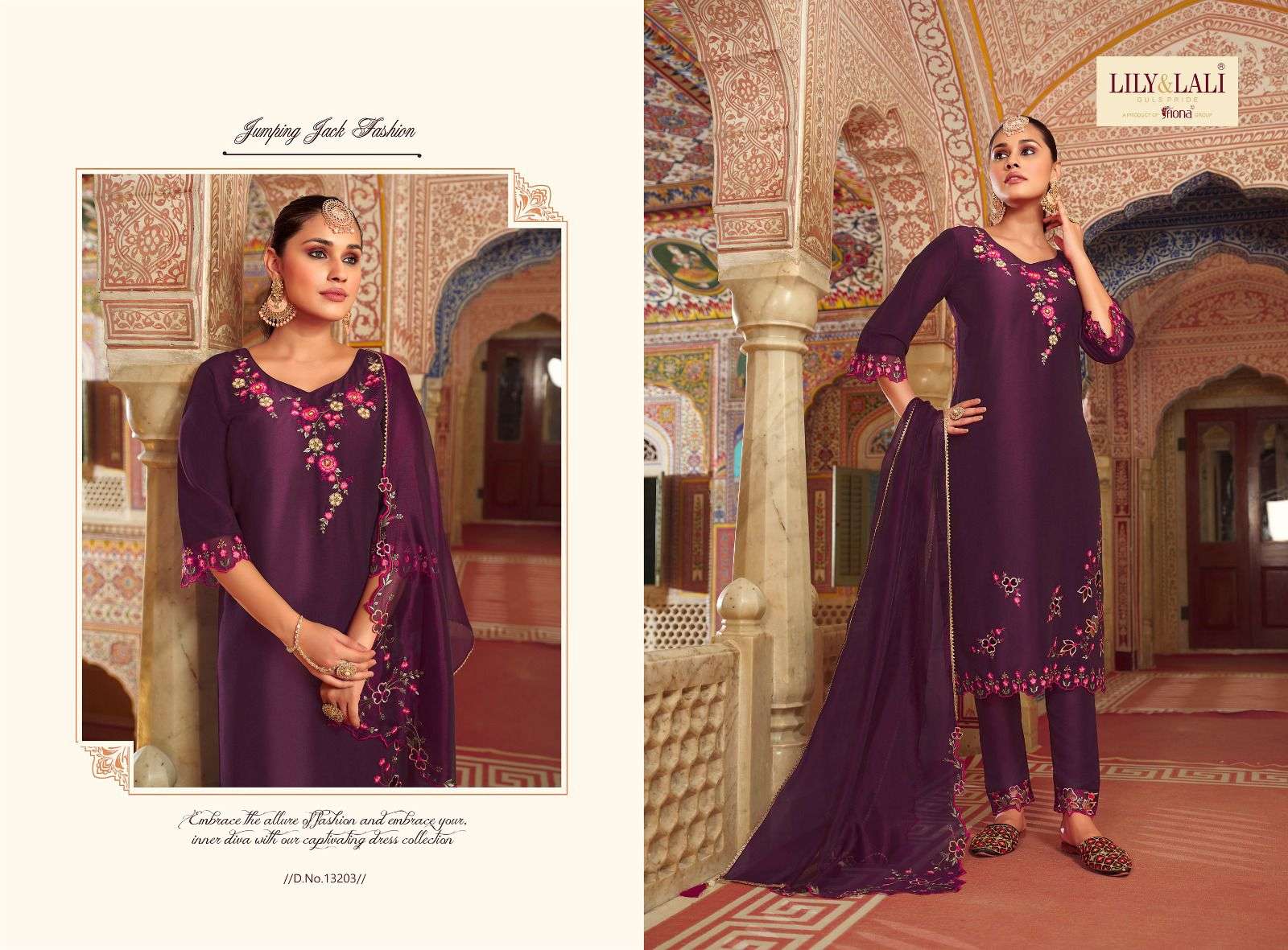 lily & lali present mirror elegance festive wear fabulous work readymade salwar kameez catalog