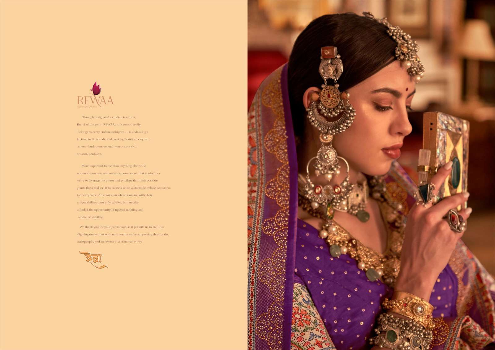 rewaa present parampara 876-884 series wedding wear single design matching colors silk sarees