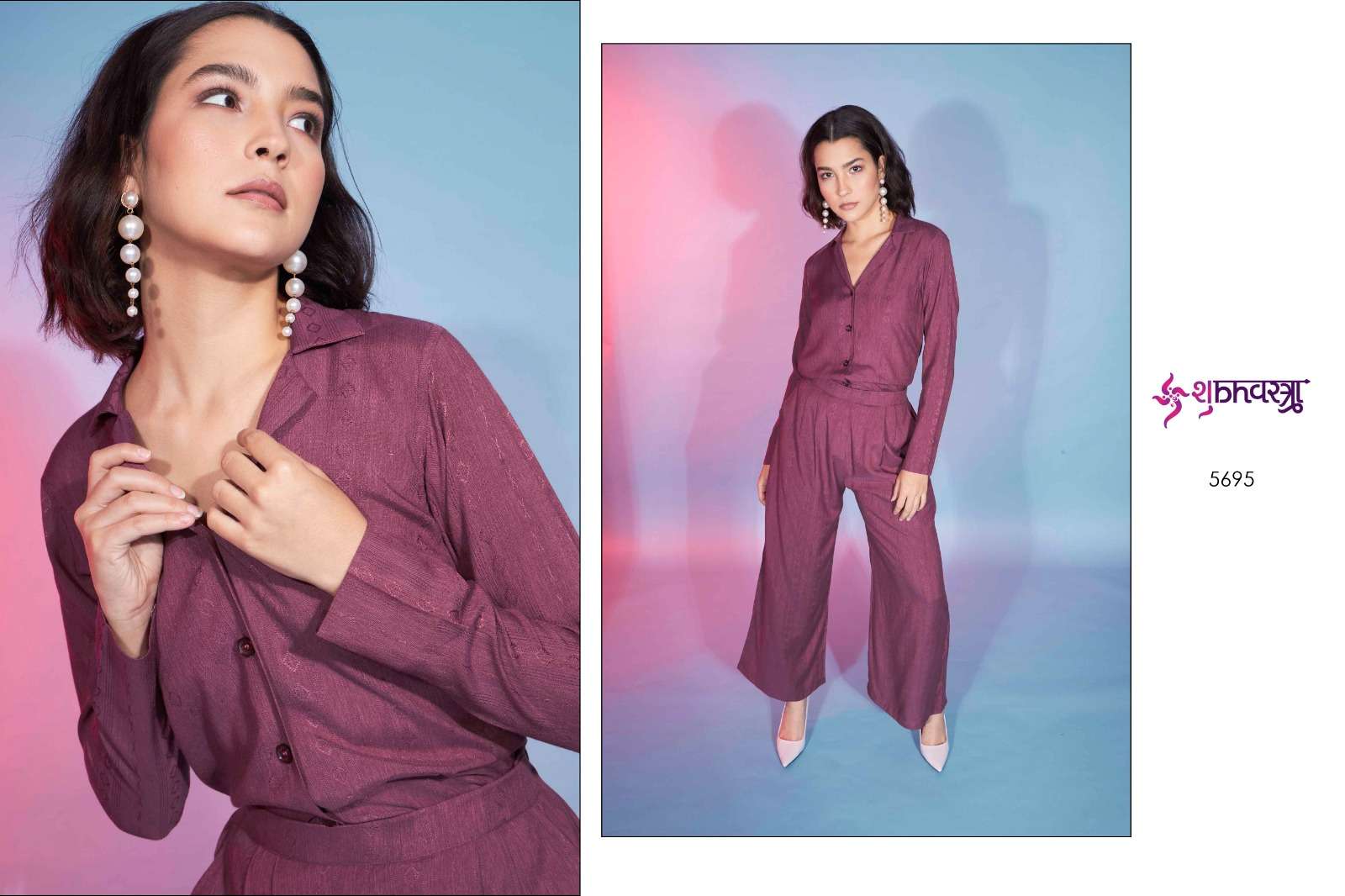 shubh vastra femella vol 9 fancy cord set amaizng shrug style tunic with pant catalog