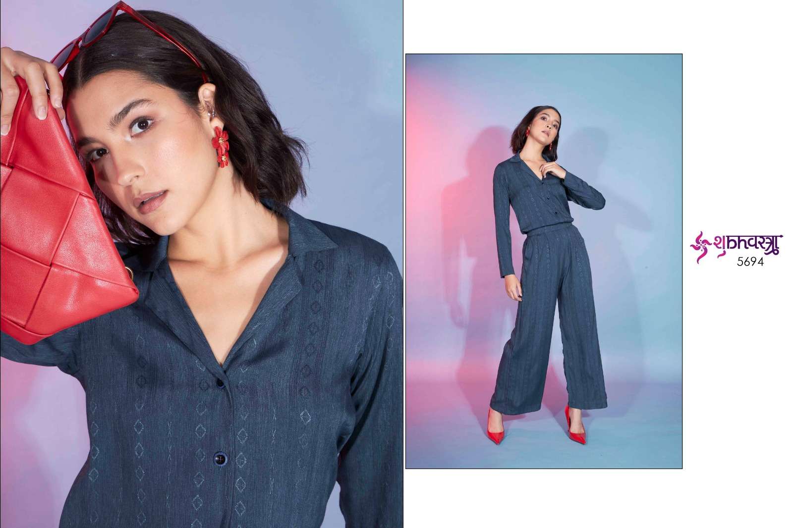 shubh vastra femella vol 9 fancy cord set amaizng shrug style tunic with pant catalog