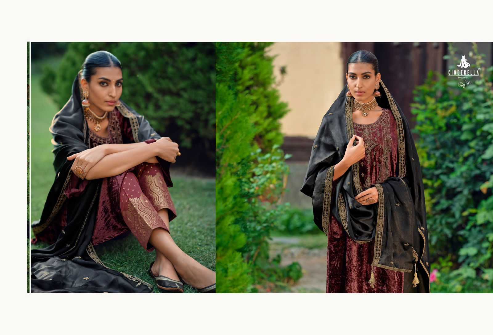 cinderella present calista designer winter wear pakistani unstitch suit catalog