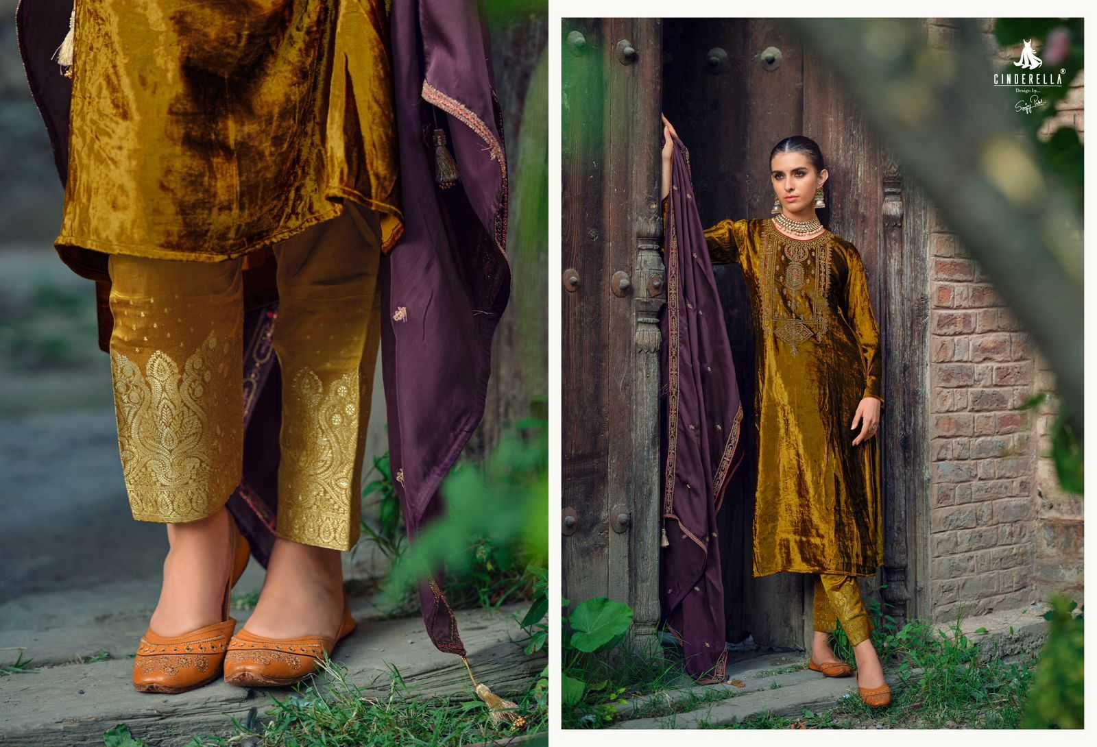 cinderella present calista designer winter wear pakistani unstitch suit catalog
