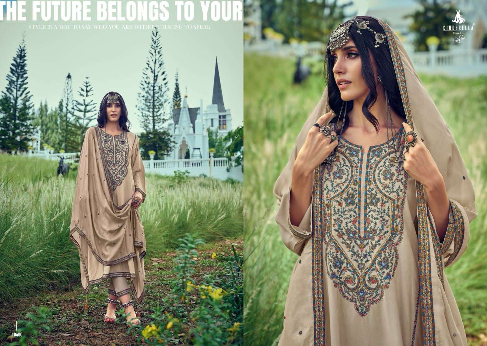 cinderella present the festive edit winter wear pashmina embroidery work suit material catalog