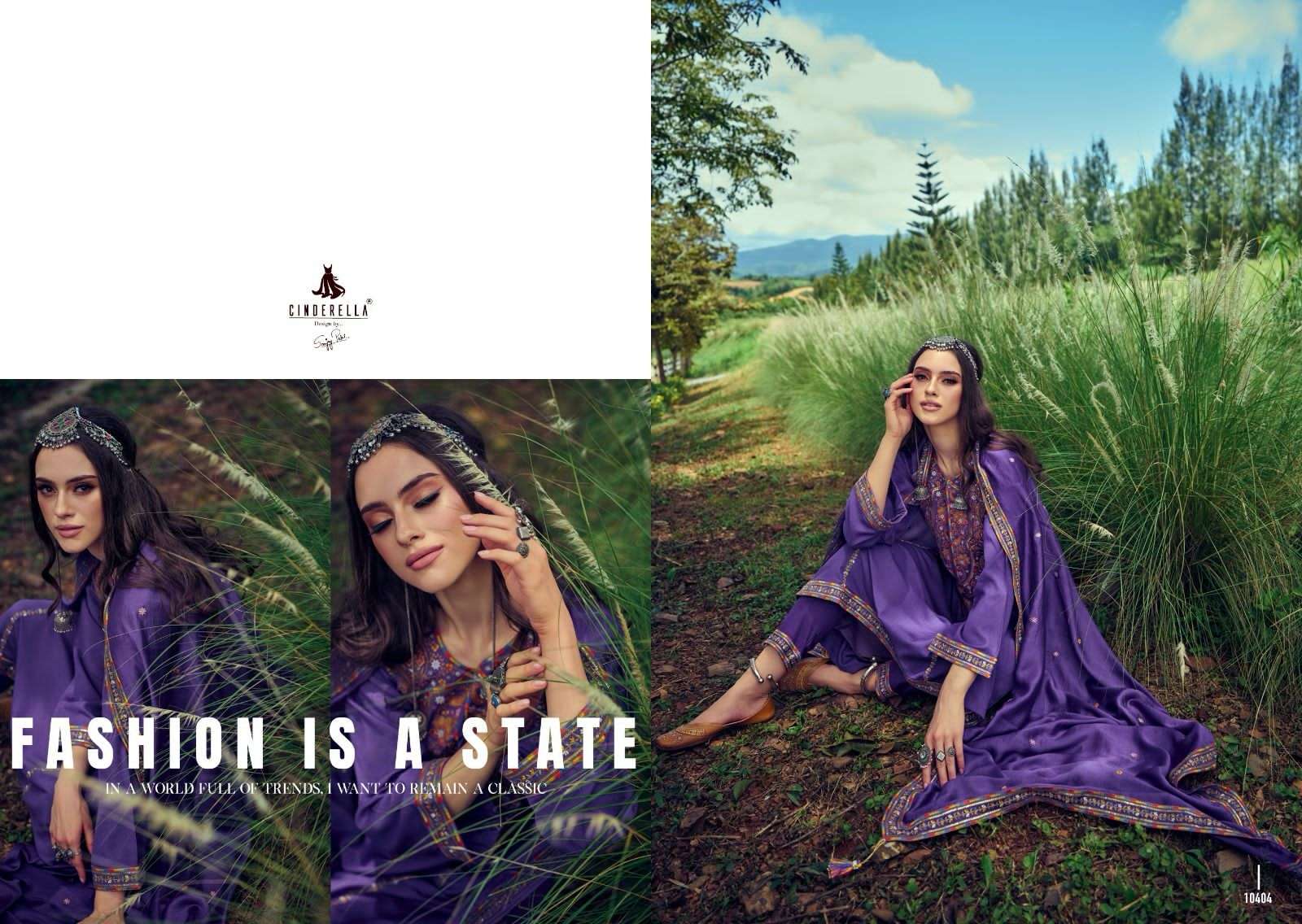 cinderella present the festive edit winter wear pashmina embroidery work suit material catalog