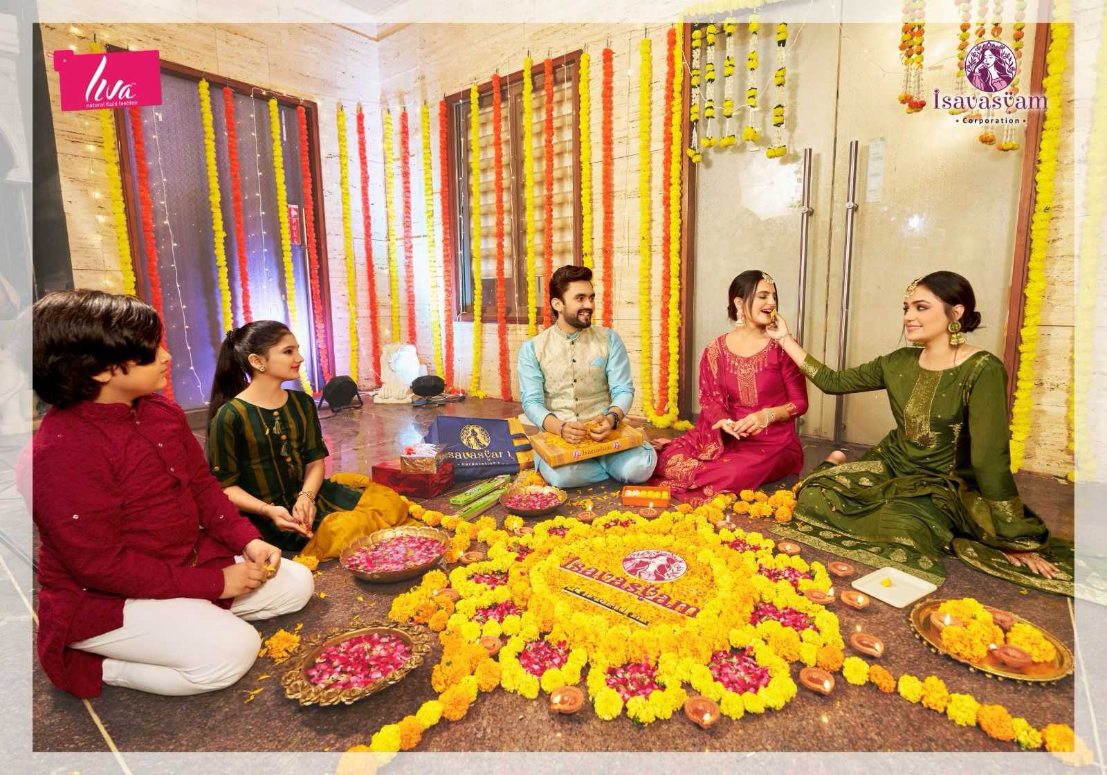 isavasyam present banarasi handwork festive wear readymade salwar kameez catalog