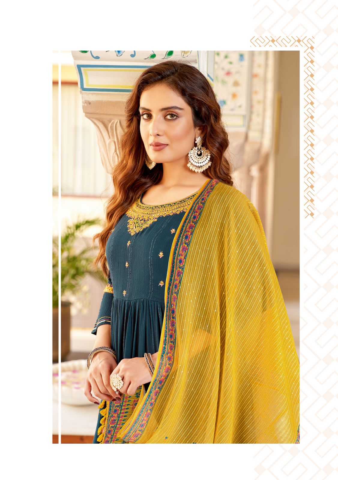 kadlee present sangam fancy amazing work kurti with pant and digital dupatta catalog