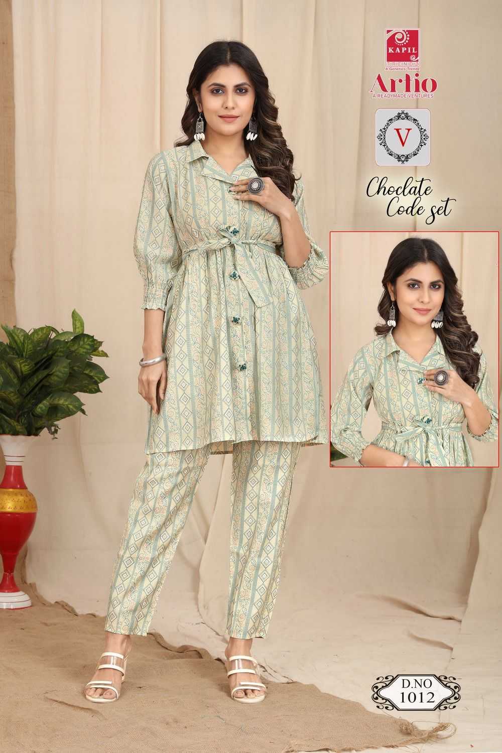 kapil trendz artio choclate code set western wear readymade cord set combo pack