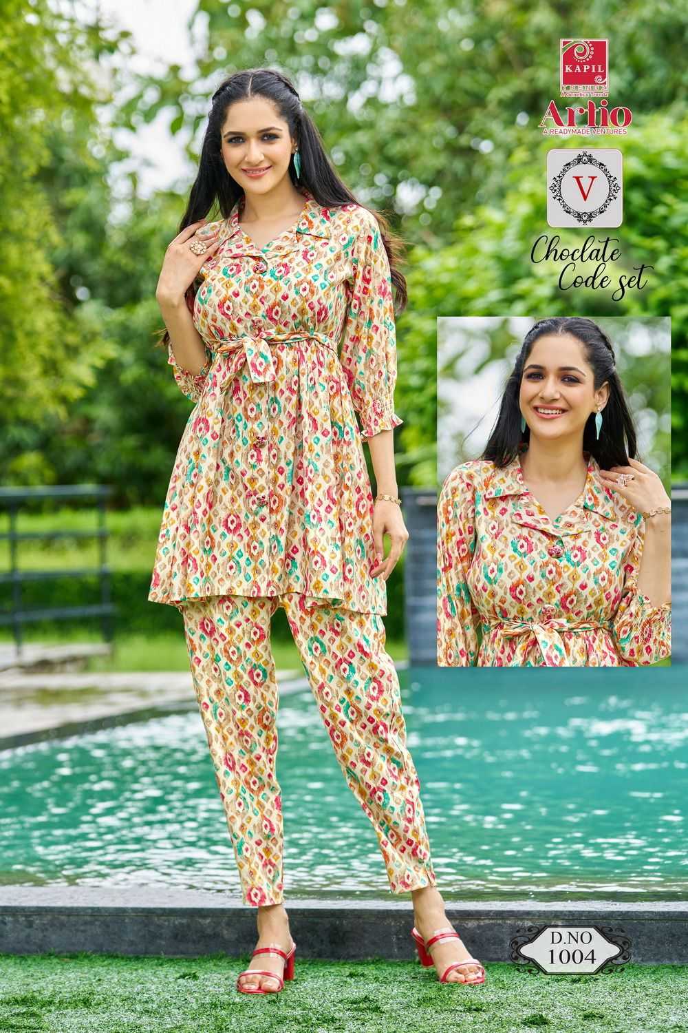 kapil trendz artio choclate code set western wear readymade cord set combo pack