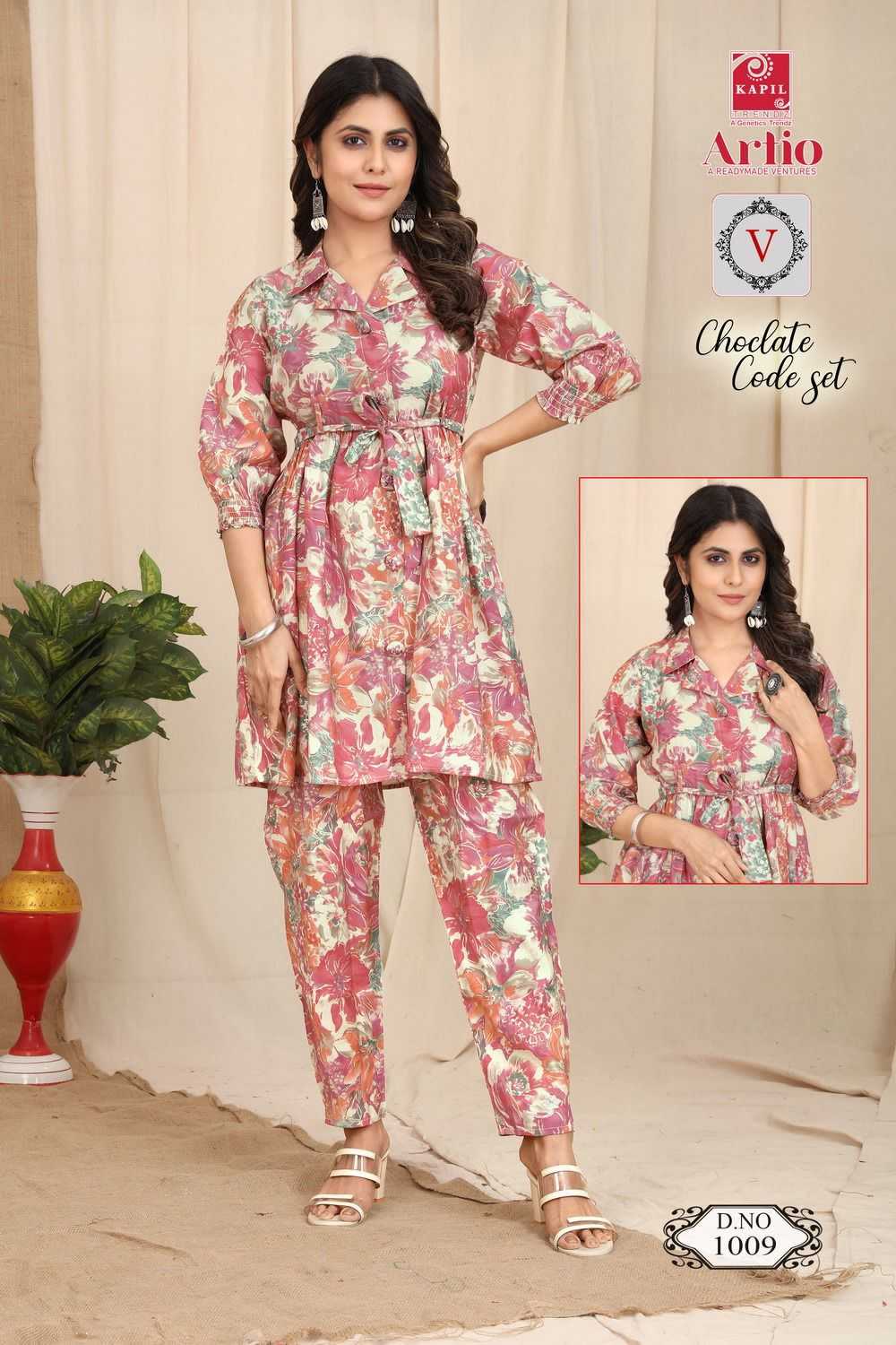 kapil trendz artio choclate code set western wear readymade cord set combo pack