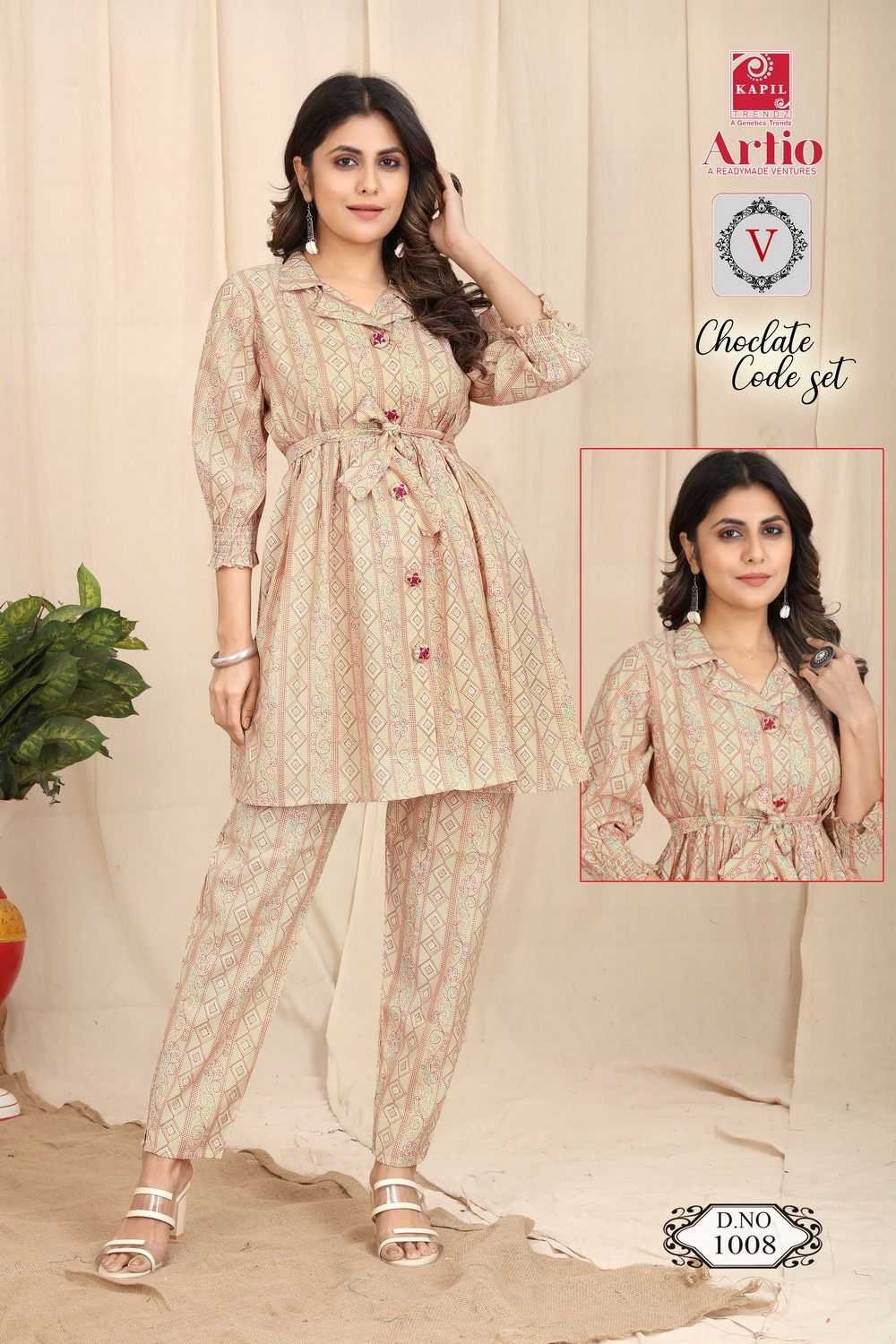kapil trendz artio choclate code set western wear readymade cord set combo pack