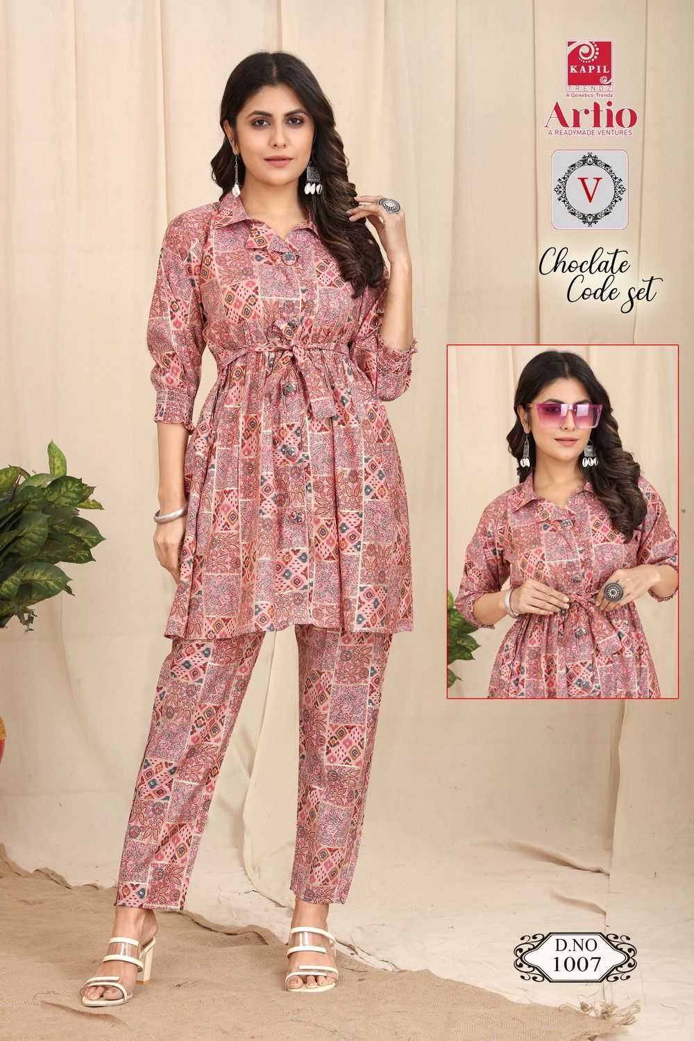 kapil trendz artio choclate code set western wear readymade cord set combo pack