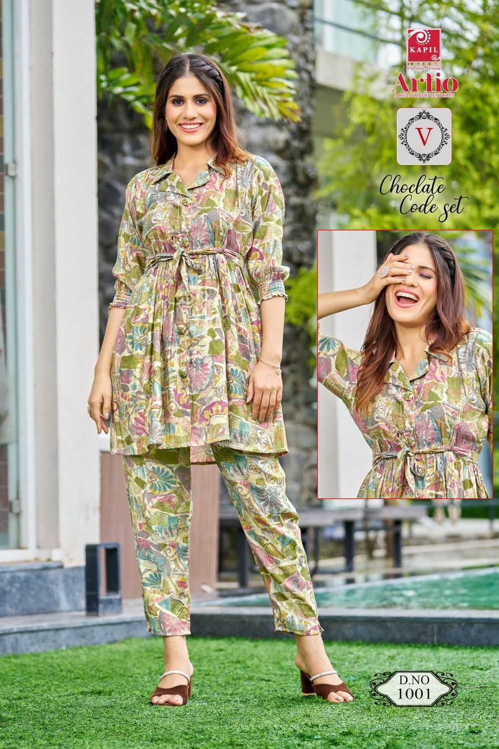 kapil trendz artio choclate code set western wear readymade cord set combo pack