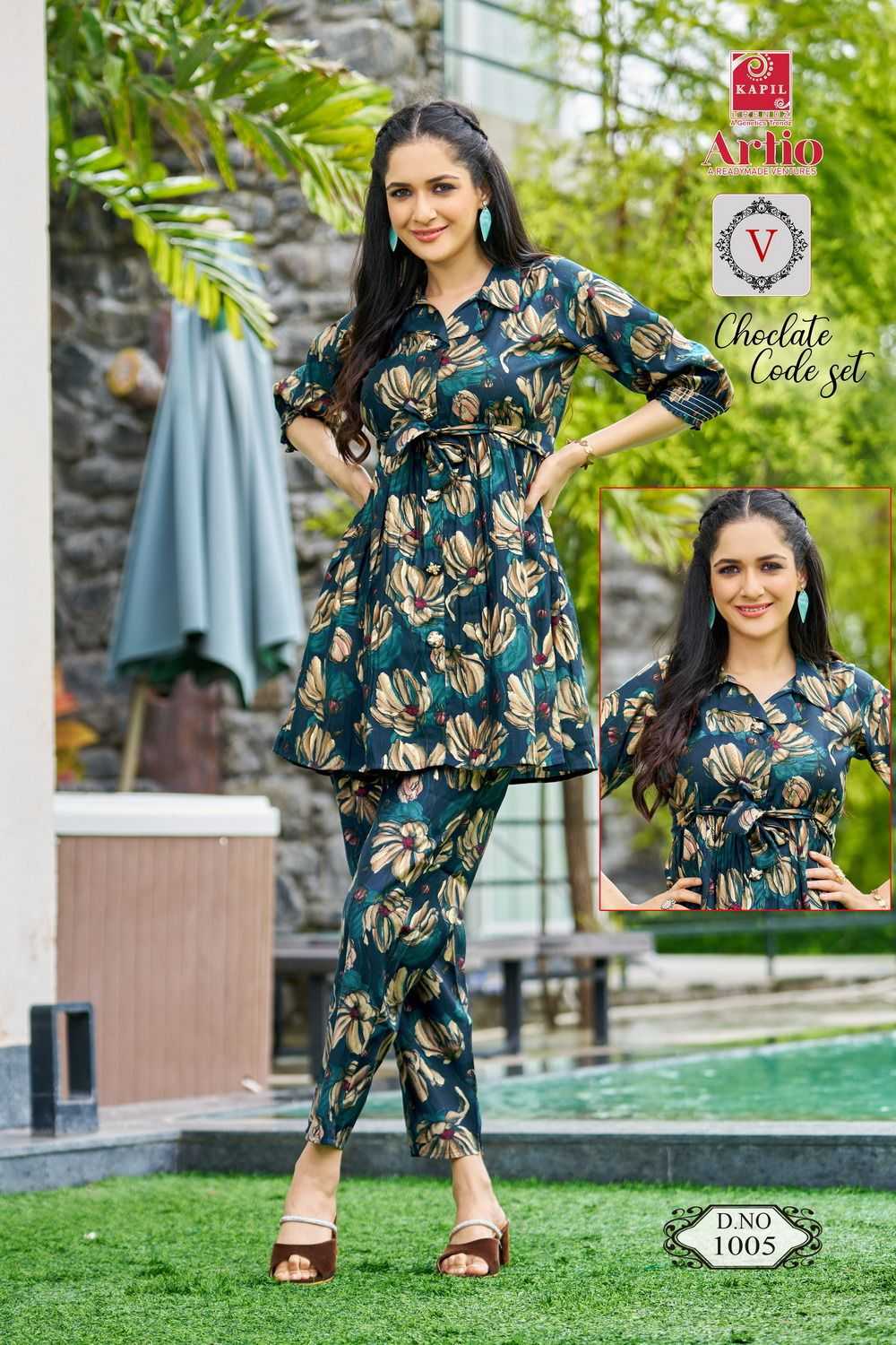 kapil trendz artio choclate code set western wear readymade cord set combo pack