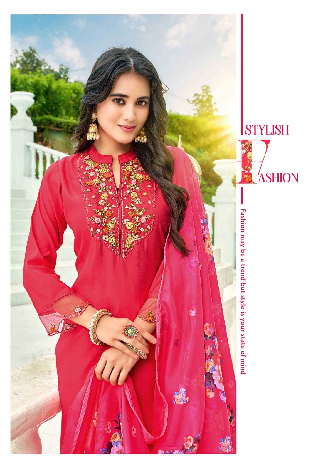 pirohi present mastani festive wear fancy work kurti with pant and digital dupatta catalog