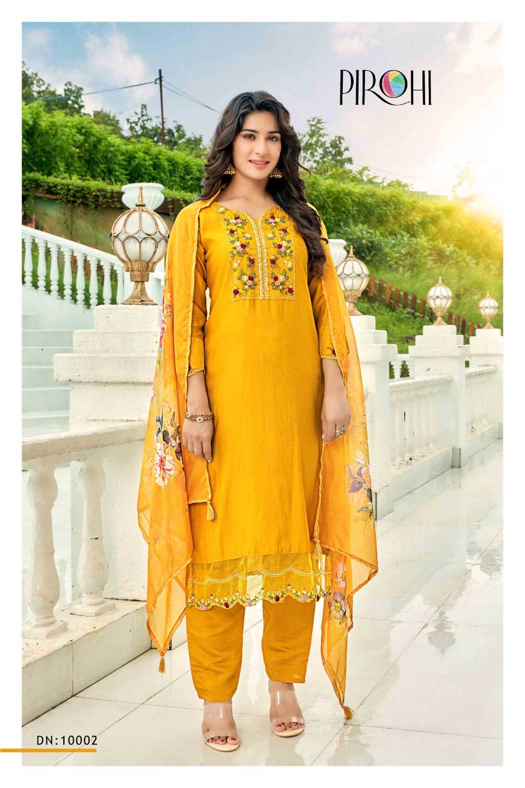 pirohi present mastani festive wear fancy work kurti with pant and digital dupatta catalog