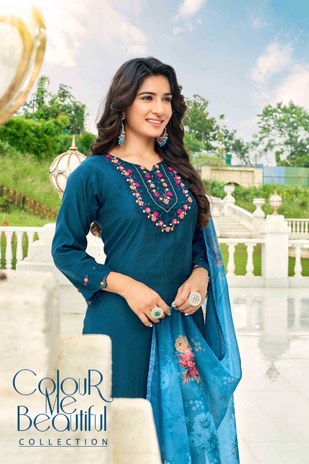 pirohi present mastani festive wear fancy work kurti with pant and digital dupatta catalog