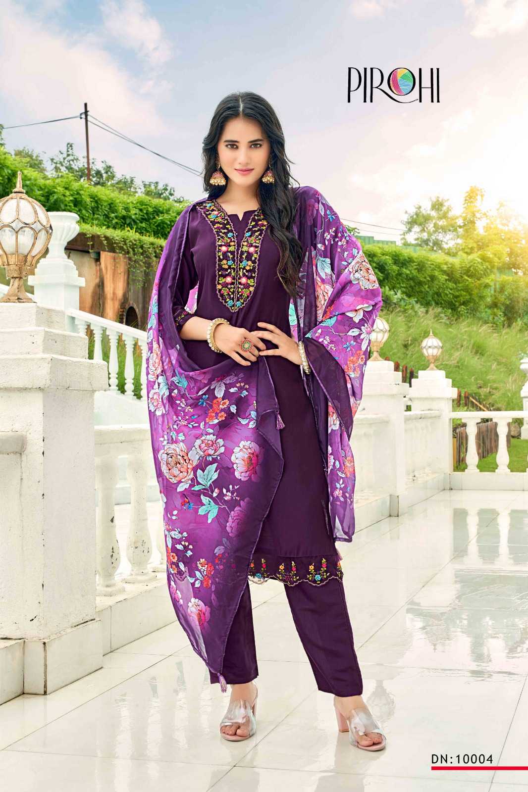 pirohi present mastani festive wear fancy work kurti with pant and digital dupatta catalog