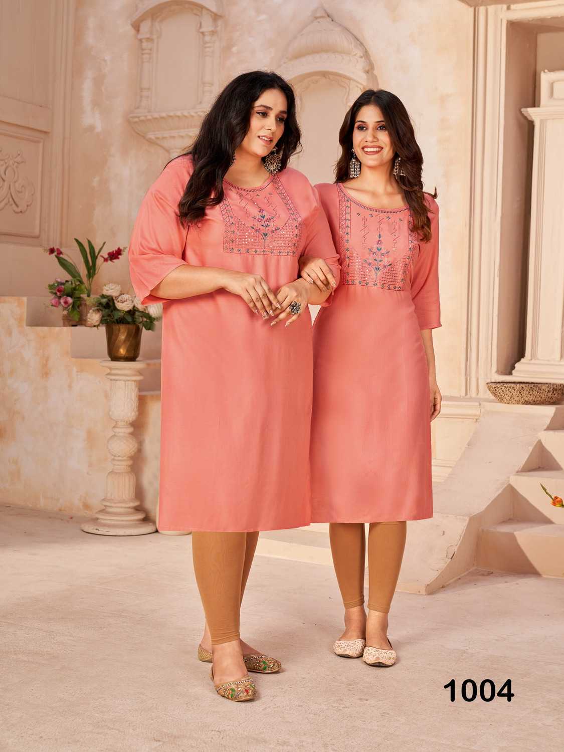 pr big bull rayon kurti sequence work in plus sizes