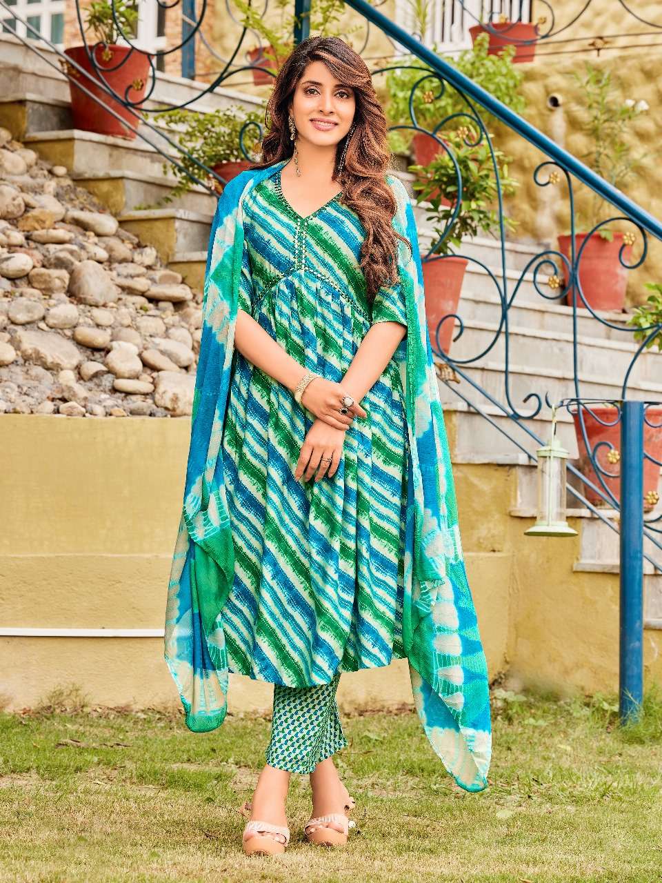 pr zara vol 1 readymade fancy aalia cut with hand mirror work kurti pant and dupatta catalog