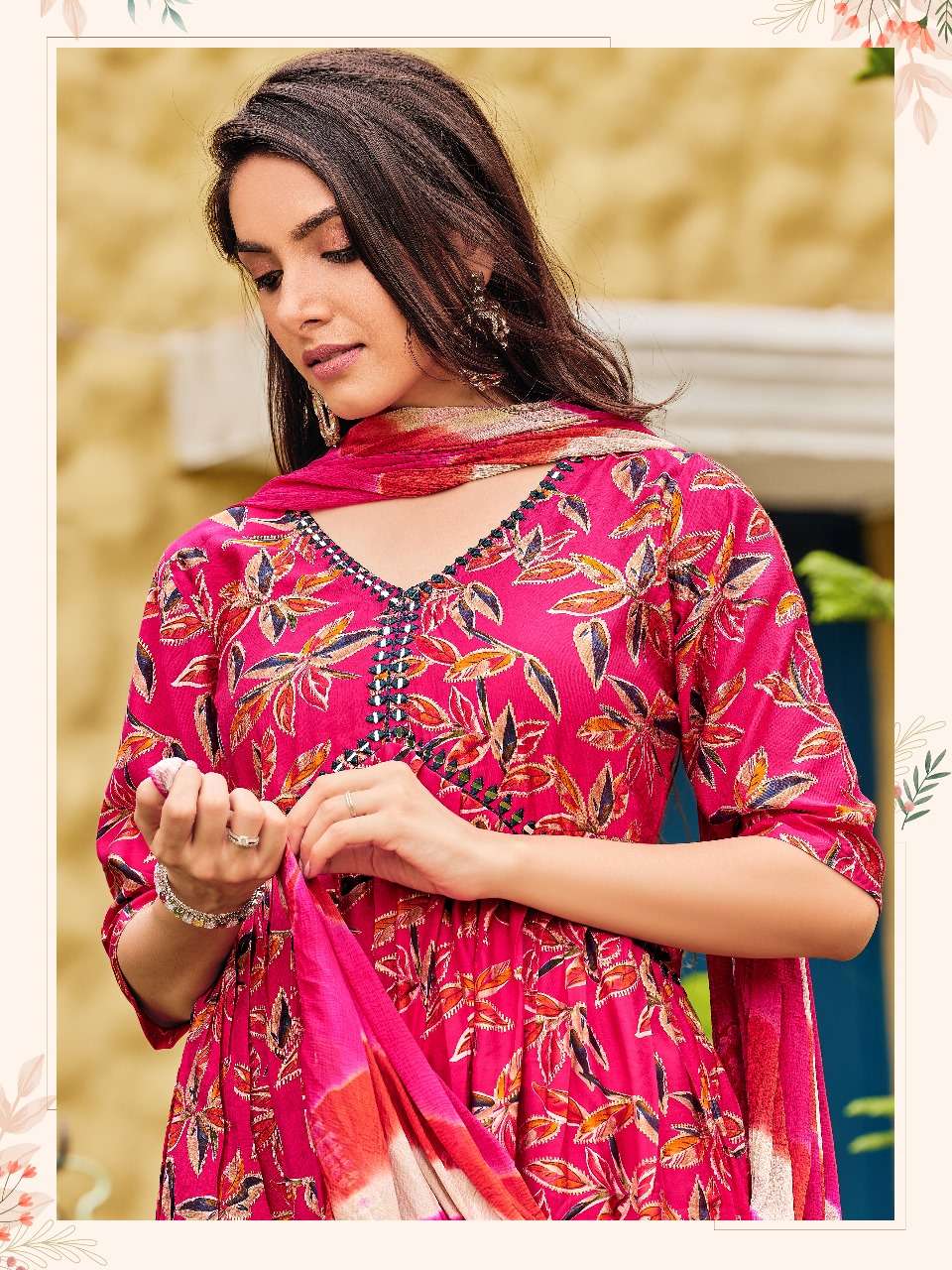 pr zara vol 1 readymade fancy aalia cut with hand mirror work kurti pant and dupatta catalog