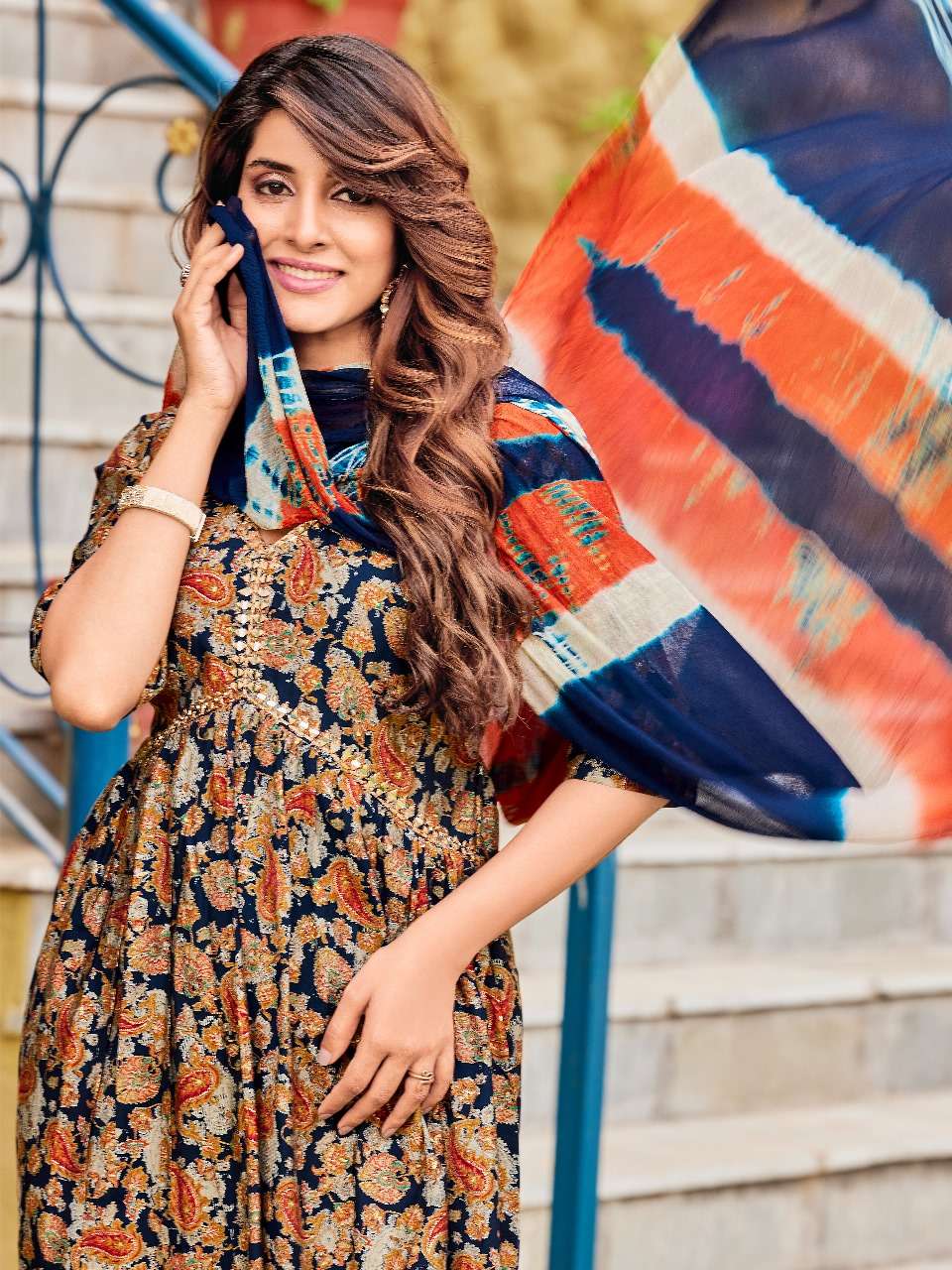 pr zara vol 1 readymade fancy aalia cut with hand mirror work kurti pant and dupatta catalog